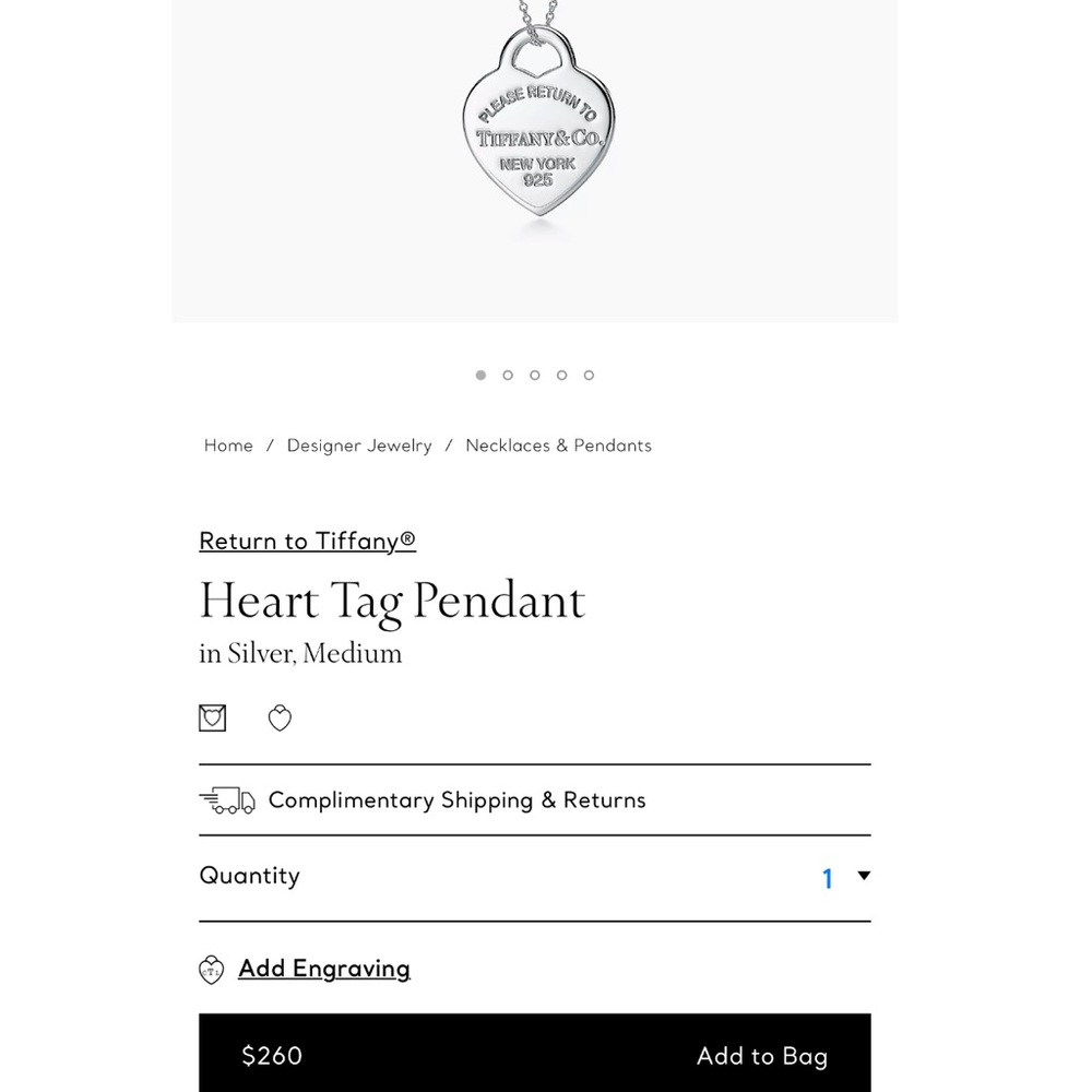 💙Tiffany  & Co 💙 heart necklace Sterling silver Authentic - Picture 15 of 15